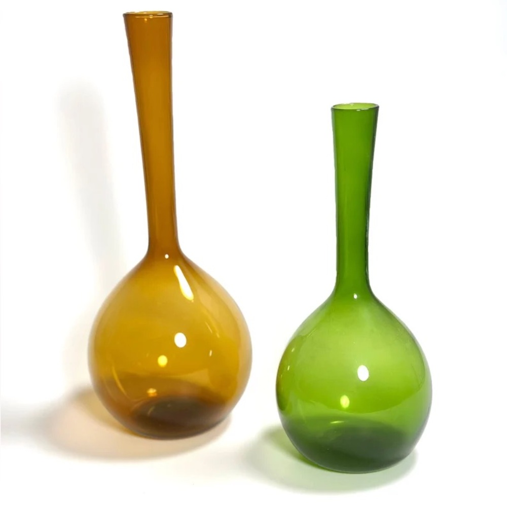 Vintage Bud Vases, Aseda Glasbruk, Sweden, Mid Century